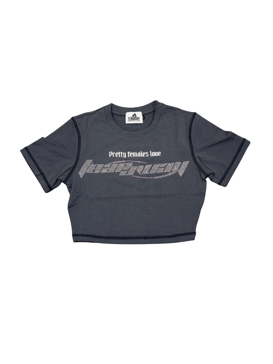 “PrettyFemalesLove” Cropped Tee